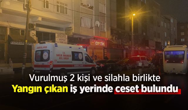 Yangın çıkan iş yerinde ceset bulundu