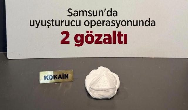 Samsun'da uyuşturucu operasyonunda 2 gözaltı