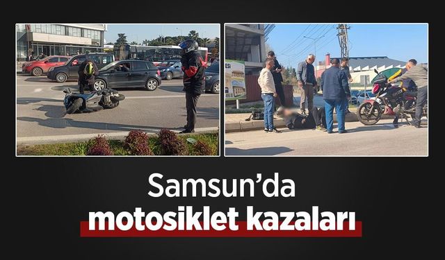 Samsun’da motosiklet kazaları