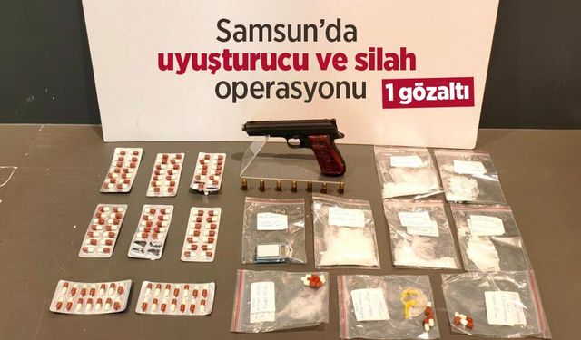 Samsun’da uyuşturucu ve silah operasyonu: 1 gözaltı
