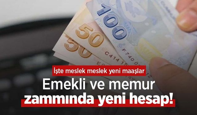 Emekli ve memur zammında yeni hesap! İşte meslek meslek yeni maaşlar