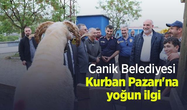 Canik Belediyesi Kurban Pazarı'na yoğun ilgi