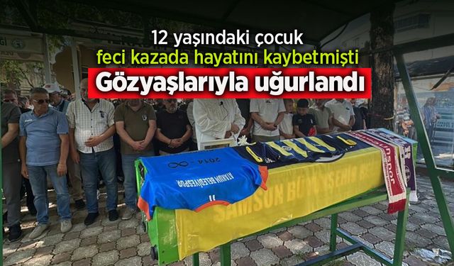 12 yaşındaki çocuğun hayatını kaybettiği feci kaza kamerada: Gözyaşlarıyla uğurlandı