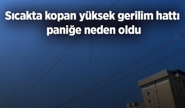 Sıcakta kopan yüksek gerilim hattı paniğe neden oldu
