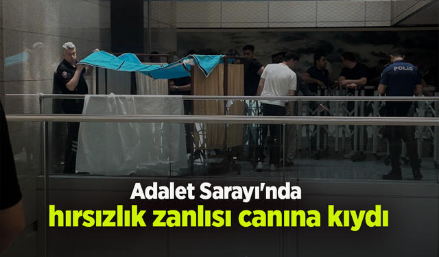 Adalet Sarayı'nda hırsızlık zanlısı canına kıydı