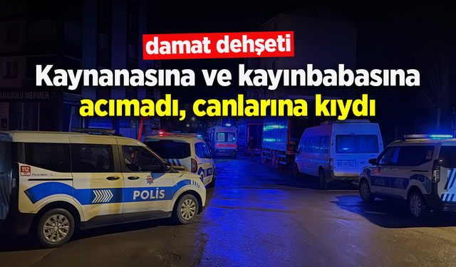 Kaynanasına ve kayınbabasına acımadı, canlarına kıydı