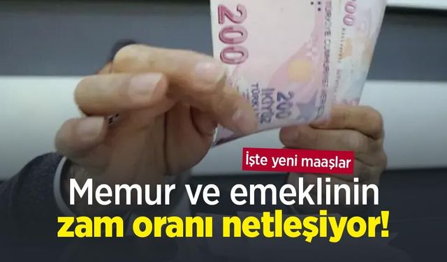 Memur ve emeklinin zam oranı netleşiyor! İşte yeni maaşlar