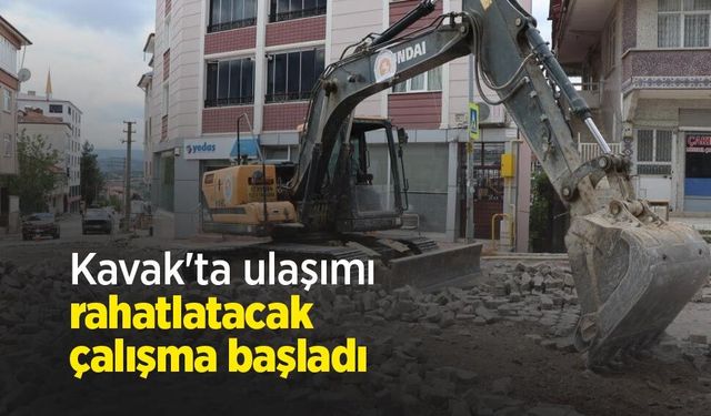 Kavak'ta ulaşımı rahatlatacak çalışma başladı