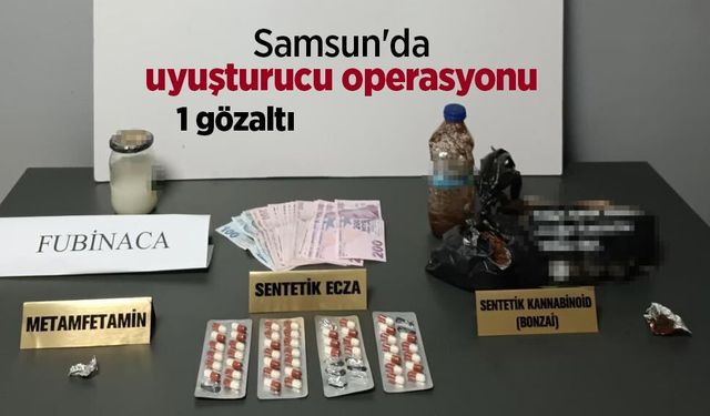 Samsun'da uyuşturucu operasyonu: 1 gözaltı