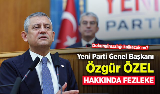Yeni Parti Genel Başkanı Özgür Özel hakkında fezleke
