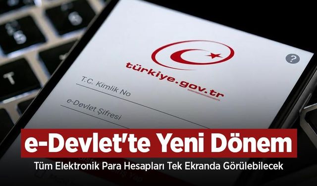 e-Devlet'te Yeni Dönem: Tüm Elektronik Para Hesapları Tek Ekranda Görülebilecek