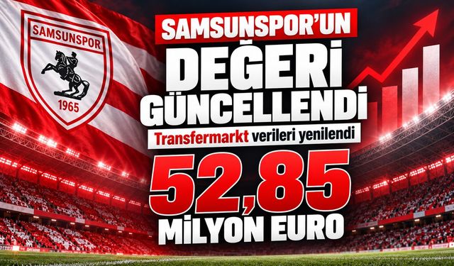 Samsunspor’un piyasa değeri güncellendi! İşte yeni rakam