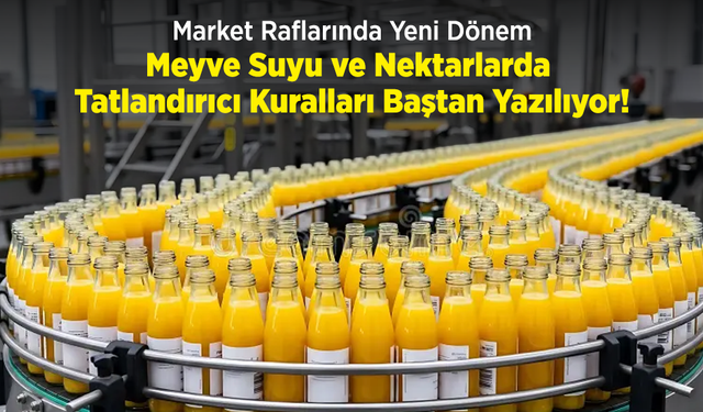 Market Raflarında Yeni Dönem: Meyve Suyu ve Nektarlarda Tatlandırıcı Kuralları Baştan Yazılıyor!