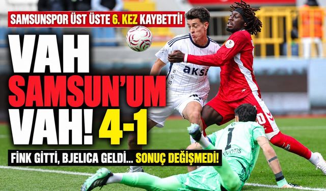 SAMSUNSPOR KASIMPAŞA KARŞISINDA TEL TEL DÖKÜLDÜ