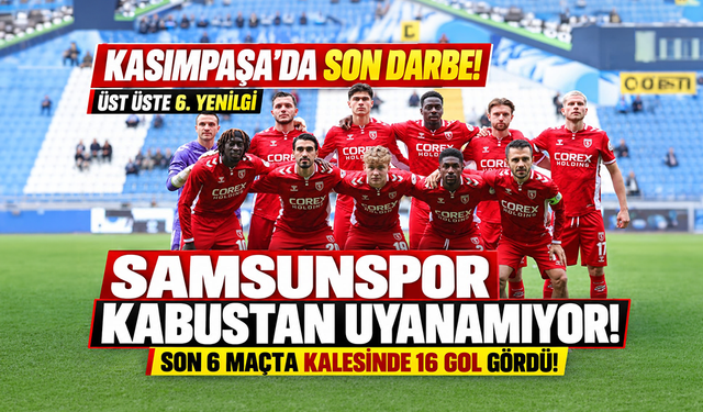 Samsunspor kabustan uyanamıyor! Son 6 maçta 16 gol yedi