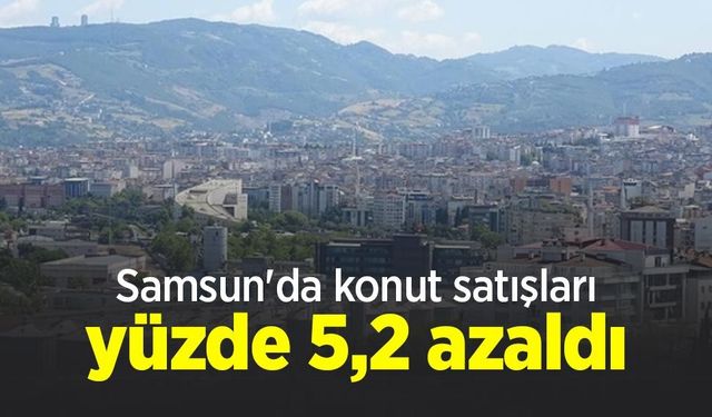 Samsun'da konut satışları yüzde 5,2 azaldı