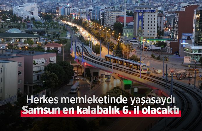 Herkes memleketinde yaşasaydı Samsun en kalabalık 6. il olacaktı