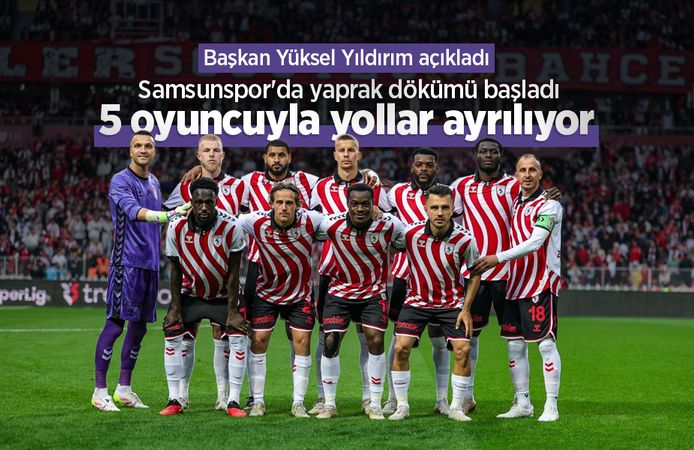 Samsunspor'da yaprak dökümü başladı, 5 oyuncuyla yollar ayrılıyor