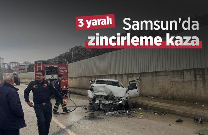 Samsun'da zincirleme kaza: 3 yaralı