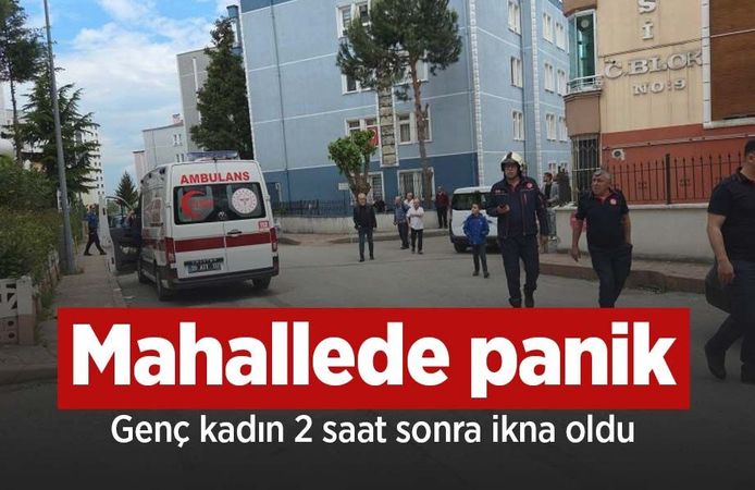 Mahallede panik: Genç kadın 2 saat sonra ikna oldu
