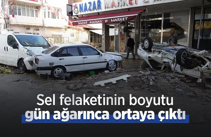 Sel felaketinin boyutu gün ağarınca ortaya çıktı