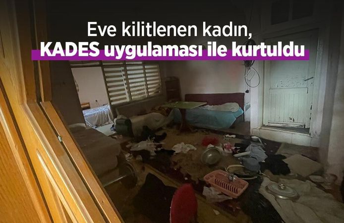 Eve kilitlenen kadın, KADES uygulaması ile kurtuldu