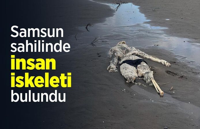Samsun sahilinde insan iskeleti bulundu