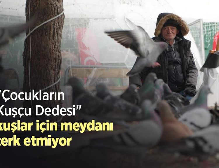 "Çocukların Kuşçu Dedesi" kuşlar için meydanı terk etmiyor
