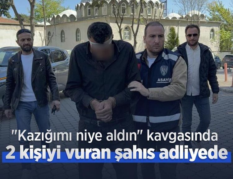 "Kazığımı niye aldın" kavgasında 2 kişiyi vuran şahıs adliyede
