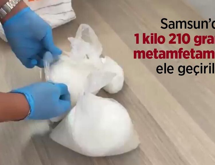 Samsun’da 1 kilo 210 gram metamfetamin ele geçirildi