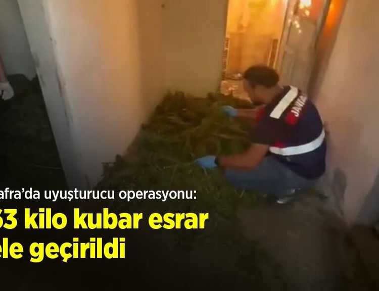 Bafra’da uyuşturucu operasyonu: 63 kilo kubar esrar ele geçirildi