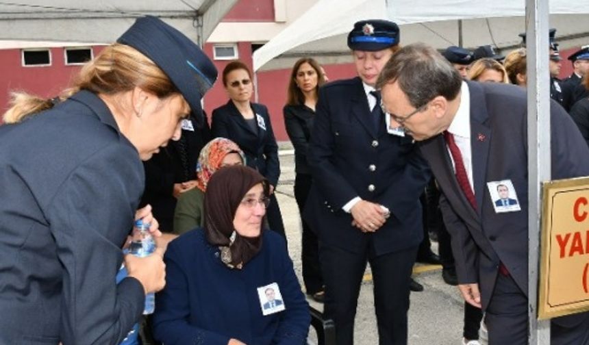 Samsun'da vefat eden Polis Okulu Müdürü için tören düzenlendi