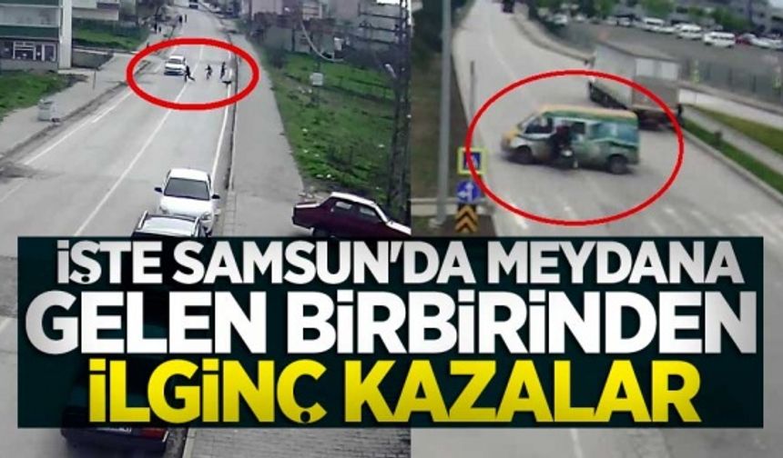 Samsun trafik kazası | Samsun'da meydana gelen ilginç, dikkat çekici kazalar