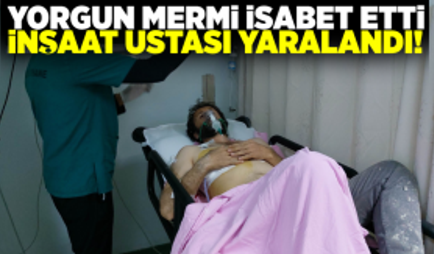 Samsun'da İnşaat İşçisine Yorgun Mermi İsabet Etti!