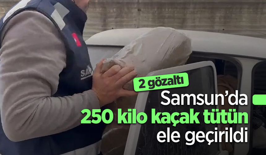 Samsun’da 250 kilo kaçak tütün ele geçirildi