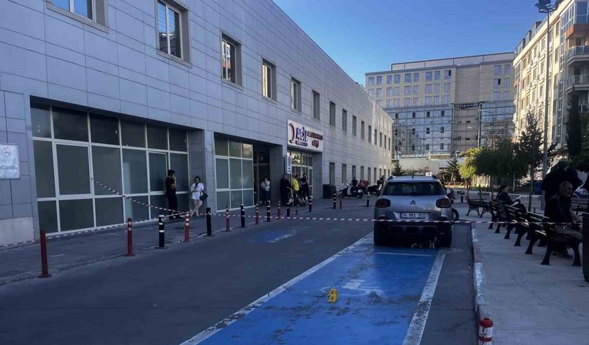 hastane bahçesinde silah sesleri korkuttu: 1 yaralı