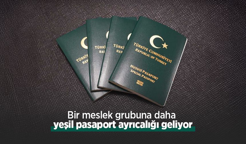 Bir meslek grubuna daha yeşil pasaport ayrıcalığı geliyor