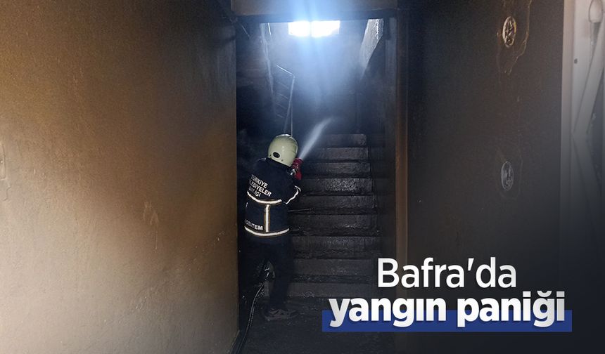 Bafra'da yangın paniği