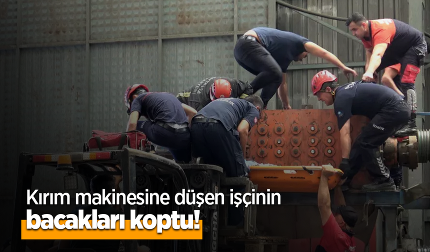 Kırım makinesine düşen işçinin bacakları koptu!