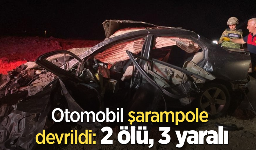 Otomobil şarampole devrildi: 2 ölü, 3 yaralı