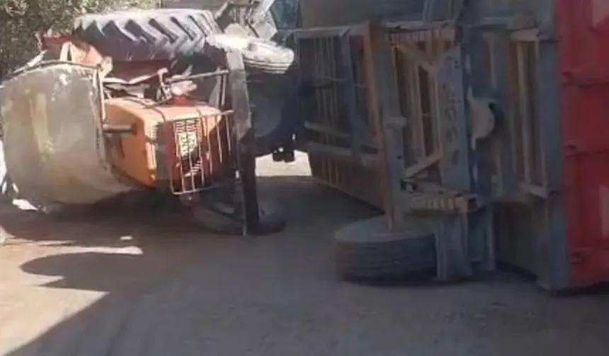 traktör kazasında 1 kişi yaralandı