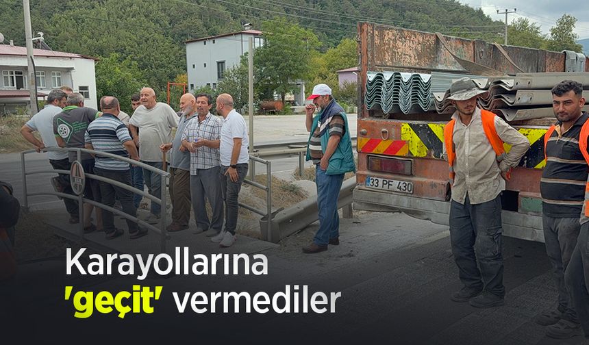 Karayollarına 'geçit' vermediler
