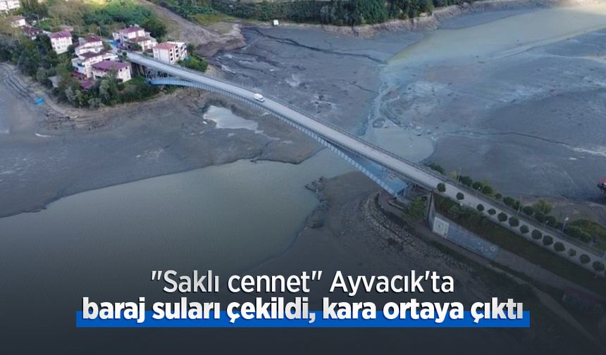 "Saklı cennet" Ayvacık'ta baraj suları çekildi, kara ortaya çıktı