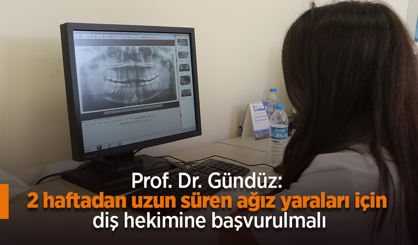 Prof. Dr. Gündüz: 2 haftadan uzun süren ağız yaraları için diş hekimine başvurulmalı.