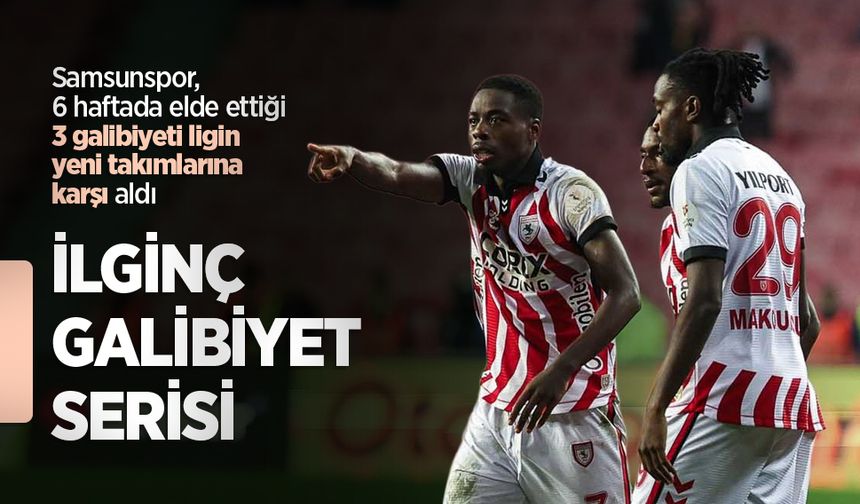 Samsunspor'dan ilginç galibiyet serisi
