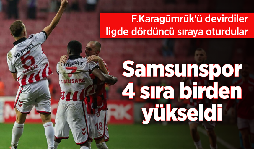 Samsunspor, Karagümrük Galibiyetiyle 4. Sıraya Yükseldi