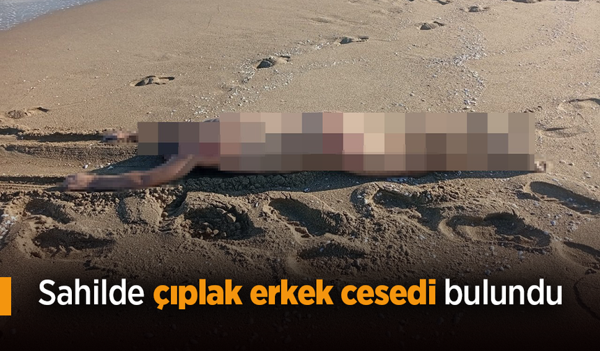 Sahilde çıplak erkek cesedi bulundu.