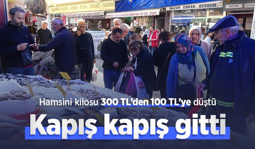 Hamsini kilosu 300 TL’den 100 TL’ye düştü: Kapış kapış gitti