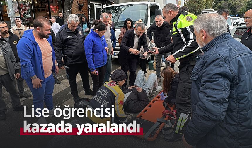 Lise öğrencisi kazada yaralandı