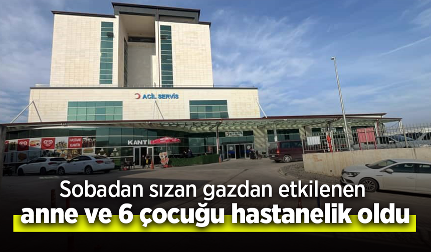 Sobadan sızan gazdan etkilenen anne ve 6 çocuğu hastanelik oldu